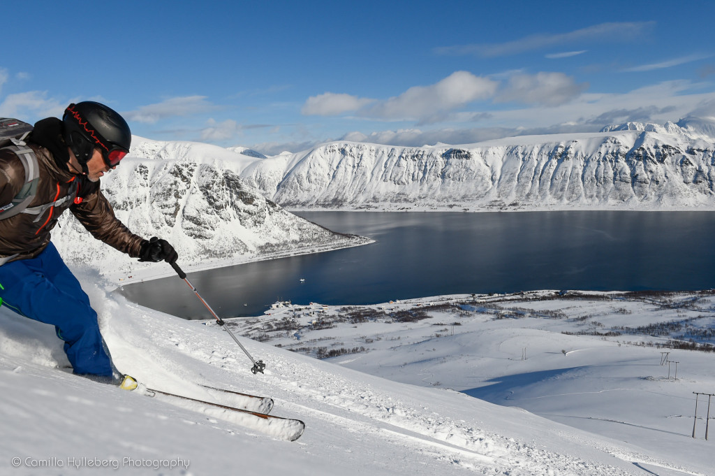 Ski with a sea view.