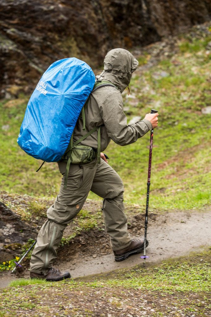 Abisko Eco Shell-sættet i aktion. Foto: Fjällräven.