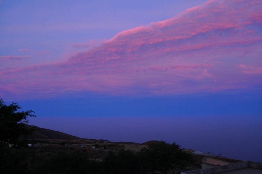 Solnedgang over Norte. Foto: Lotte Randeris Kristensen.